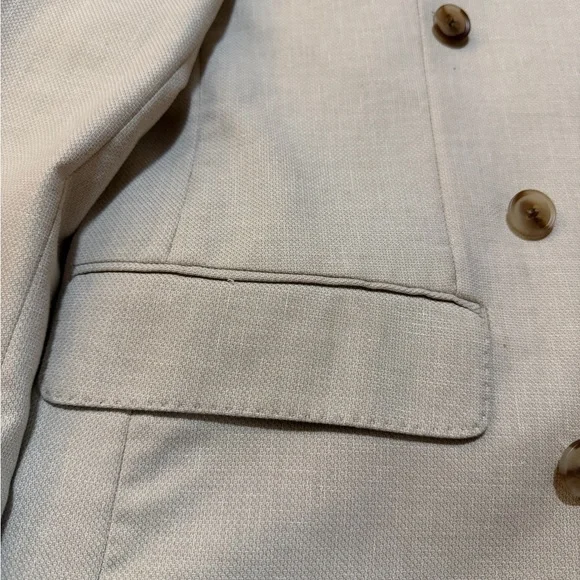 Calvin Klein Men's Beige Double-Breasted Suit